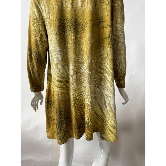 Lori Goldstein XL Animal Print Metallic Tunic Top - Picture 16 of 16